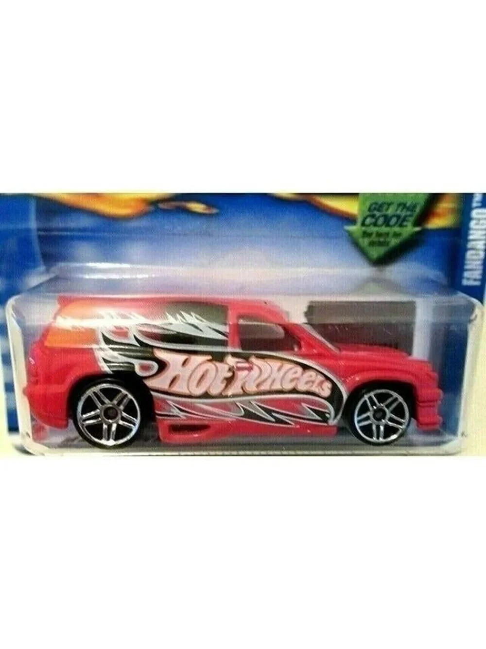 Vintage Die Cast Hot Wheels 2001 Fandango Red Metal Car NISP Factory Print ERROR